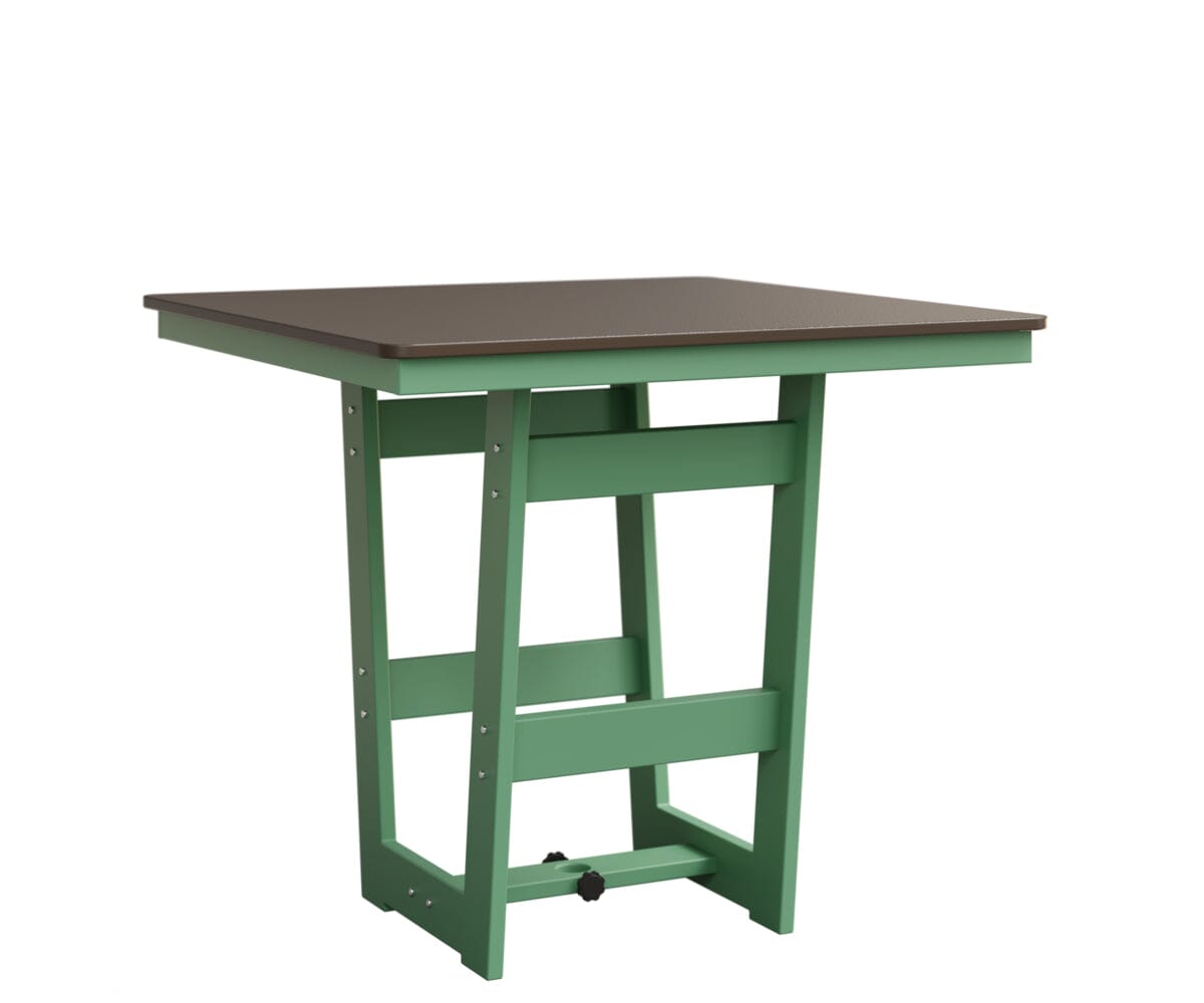 Hudson 40" x 40" Square Table - Counter Height Rockwood Outdoor Furniture Hammered Top: Bronze MGP Mint 