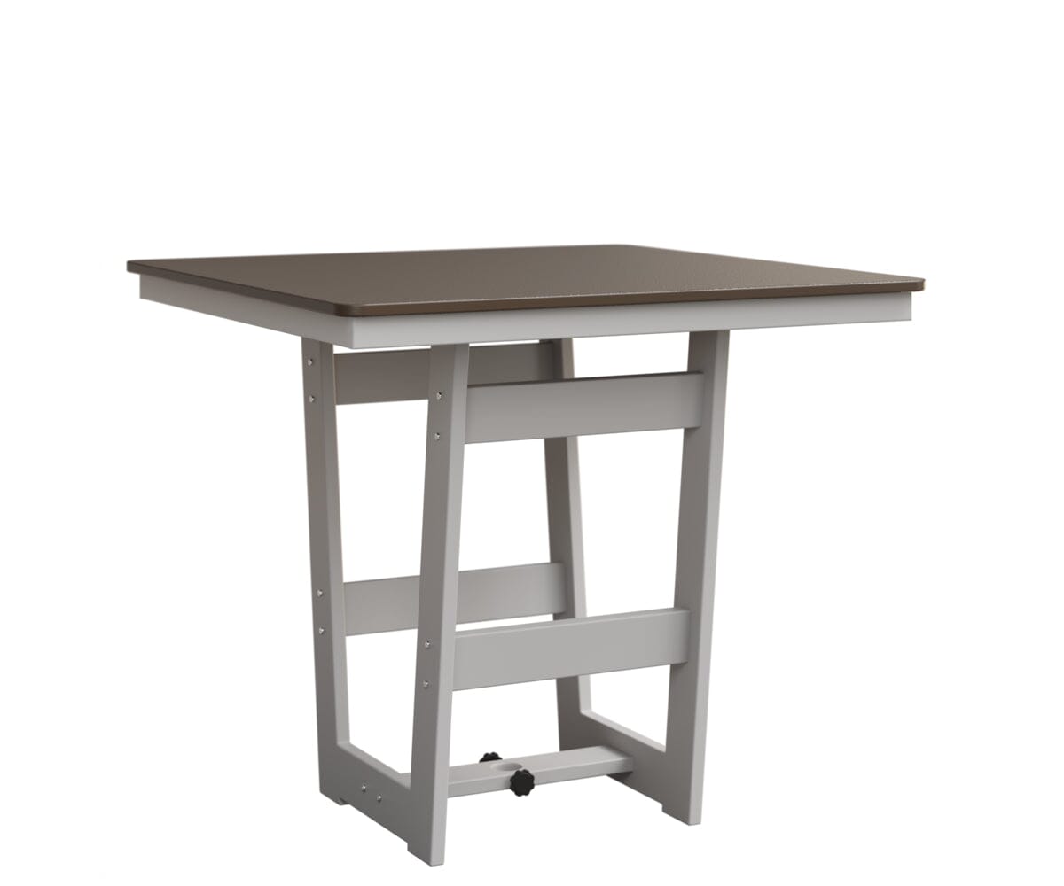 Hudson 40" x 40" Square Table - Bar Height Rockwood Outdoor Furniture Hammered Top: Bronze MGP White 