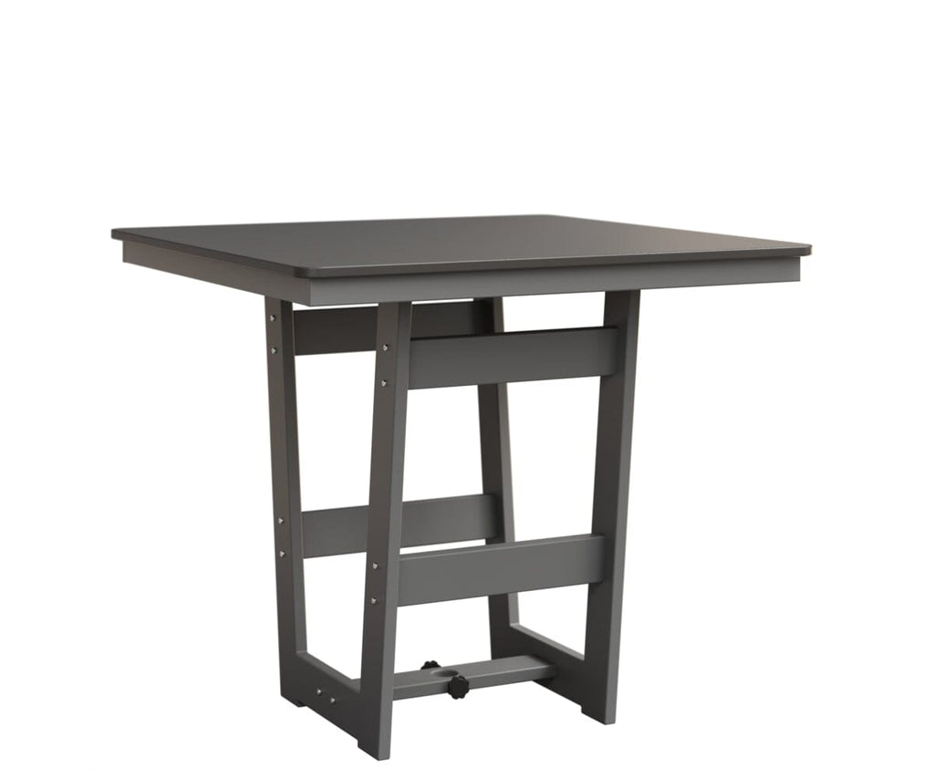 Hudson 40" x 40" Square Table - Counter Height Rockwood Outdoor Furniture Hammered Top: Stainless MGP Fog 