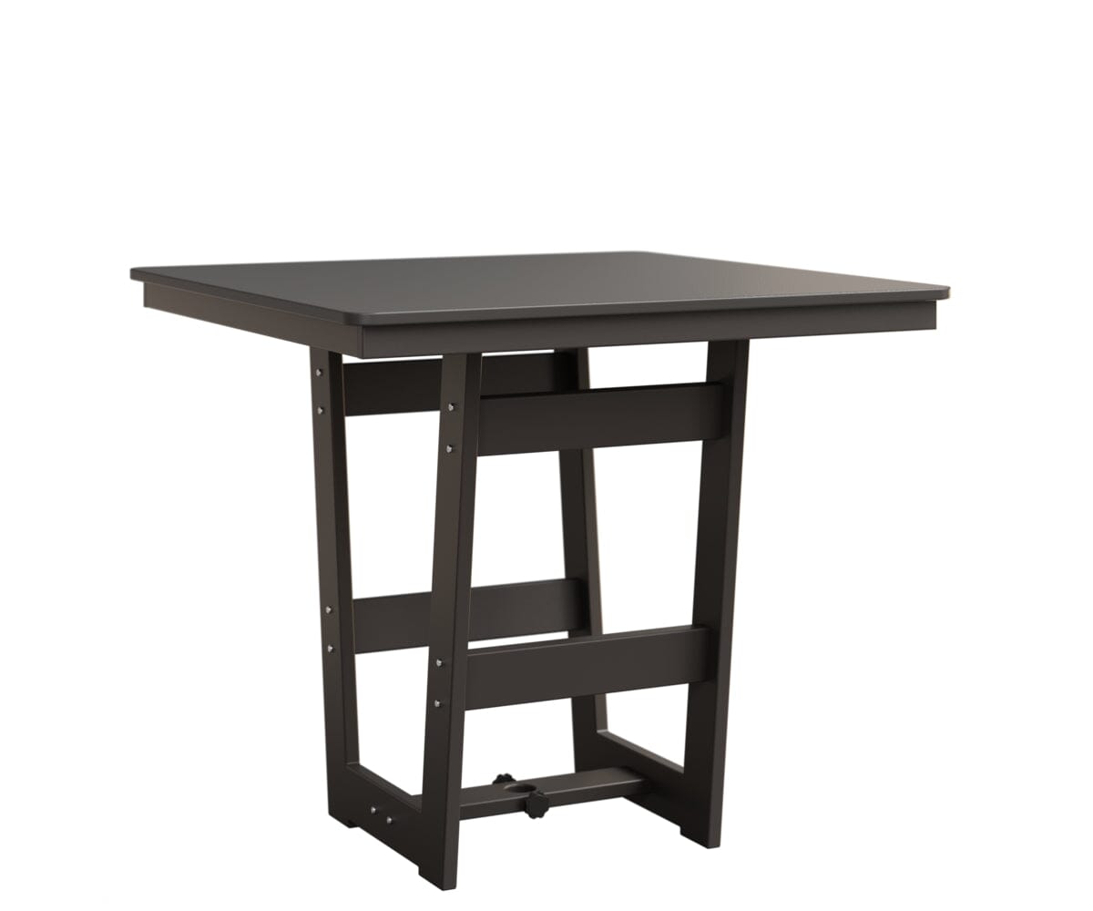 Hudson 40" x 40" Square Table - Bar Height Rockwood Outdoor Furniture Hammered Top: Stainless MGP Graphite 