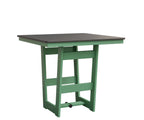 Hudson 40" x 40" Square Table - Counter Height Rockwood Outdoor Furniture Hammered Top: Stainless MGP Mint 