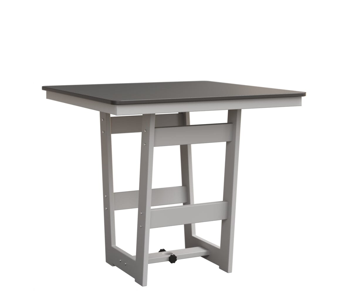 Hudson 40" x 40" Square Table - Counter Height Rockwood Outdoor Furniture Hammered Top: Stainless MGP White 