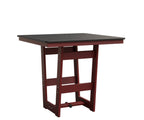 Hudson 40" x 40" Square Table - Counter Height Rockwood Outdoor Furniture MGP Black MGP Red 