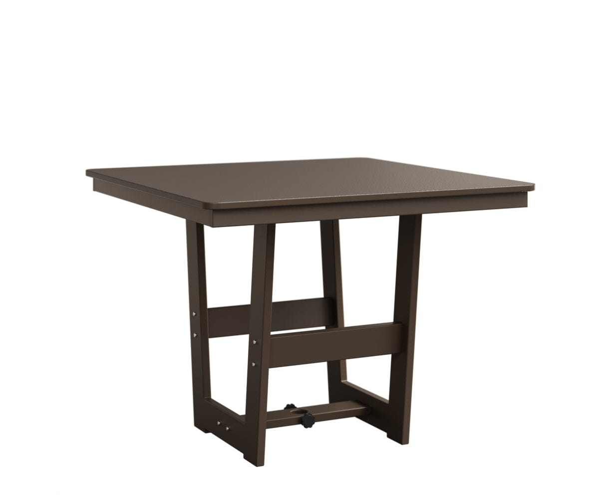 Hudson 40" x 40" Square Table - Dining Height Rockwood Outdoor Furniture Hammered Top: Bronze MGP Clay 