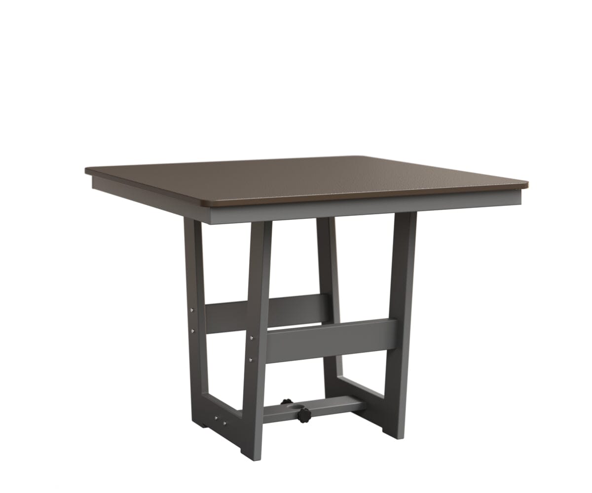 Hudson 40" x 40" Square Table - Dining Height Rockwood Outdoor Furniture Hammered Top: Bronze MGP Fog 