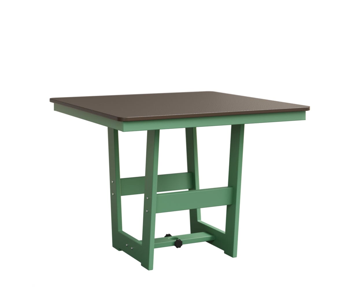 Hudson 40" x 40" Square Table - Dining Height Rockwood Outdoor Furniture Hammered Top: Bronze MGP Mint 