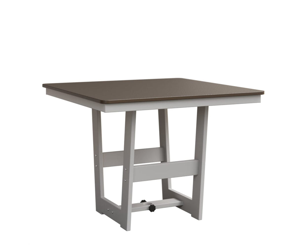 Hudson 40" x 40" Square Table - Dining Height Rockwood Outdoor Furniture Hammered Top: Bronze MGP White 