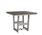 Hudson 40" x 40" Square Table - Dining Height Rockwood Outdoor Furniture Hammered Top: Bronze MGP White 