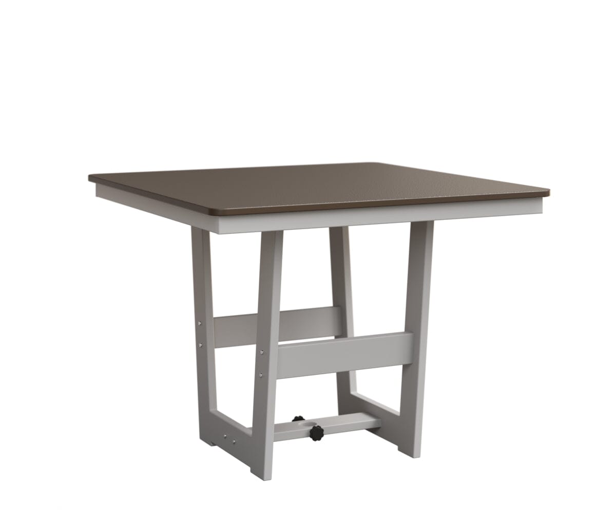 Hudson 40" x 40" Square Table - Dining Height Rockwood Outdoor Furniture Hammered Top: Bronze MGP White 