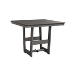 Hudson 40" x 40" Square Table - Dining Height Rockwood Outdoor Furniture Hammered Top: Stainless MGP Fog 