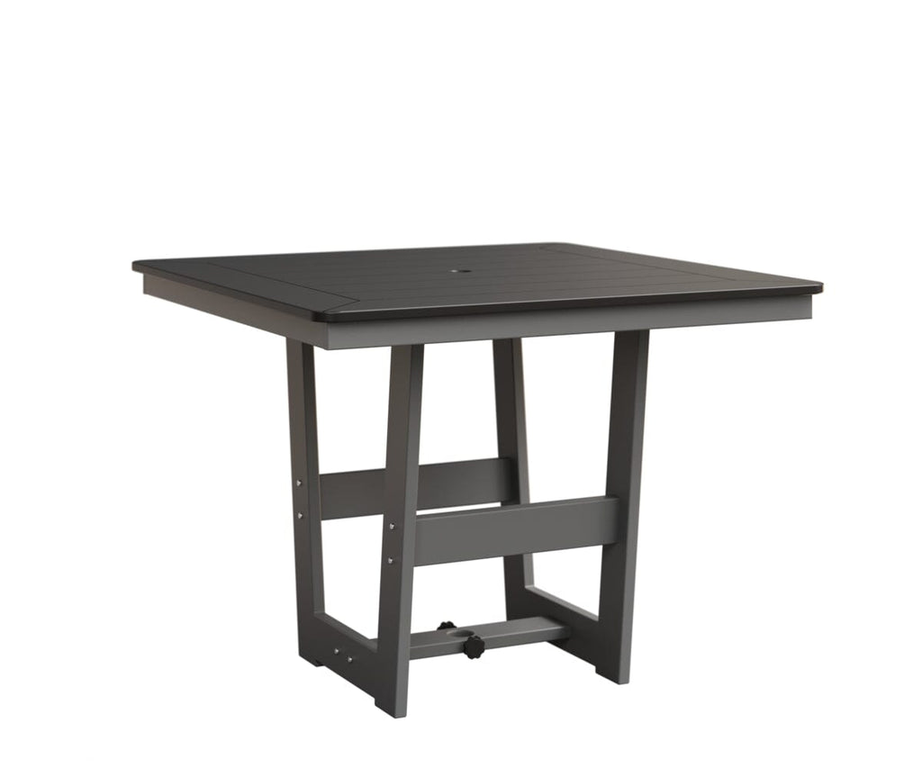 Hudson 40" x 40" Square Table - Dining Height Rockwood Outdoor Furniture MGP Black MGP Fog 