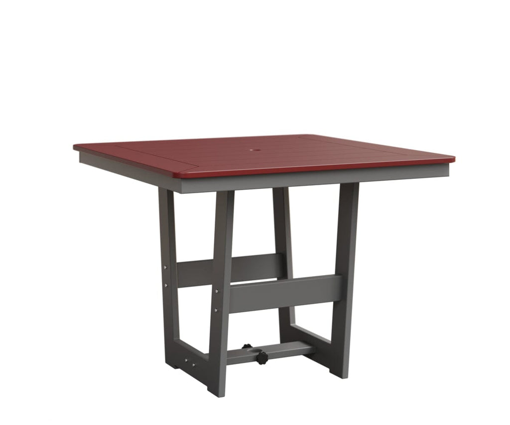 Hudson 40" x 40" Square Table - Dining Height Rockwood Outdoor Furniture MGP Red MGP Fog 