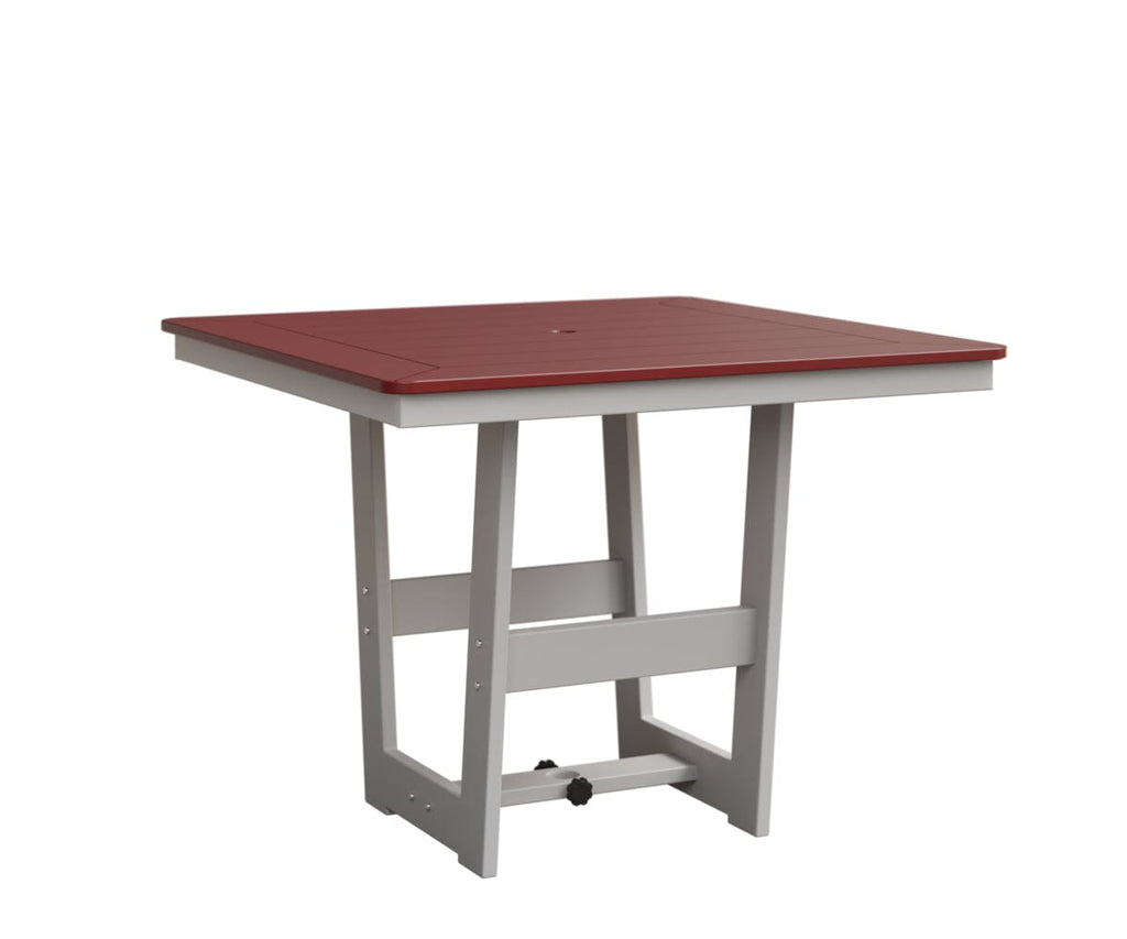 Hudson 40" x 40" Square Table - Dining Height Rockwood Outdoor Furniture MGP Red MGP White 