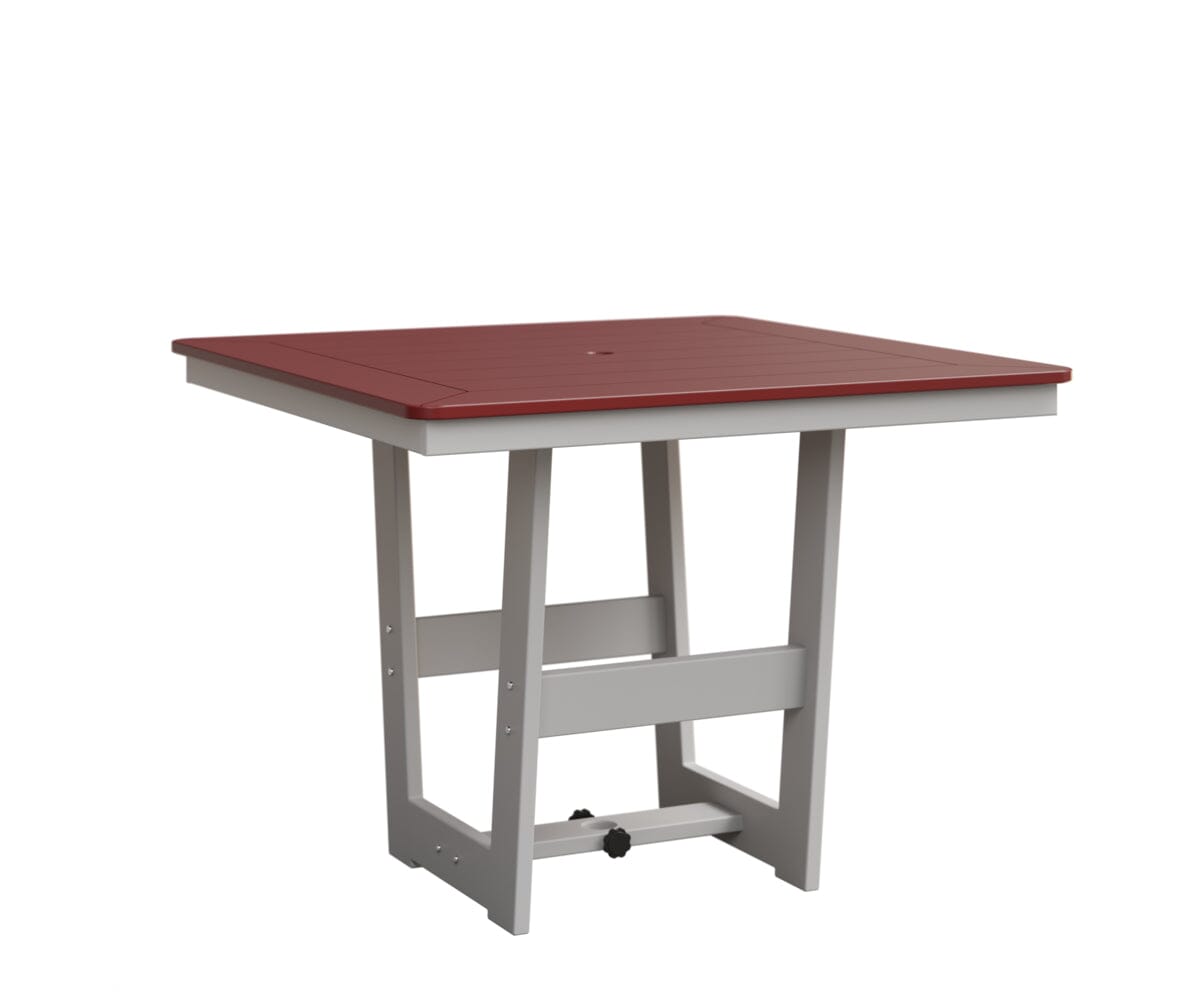 Hudson 40" x 40" Square Table - Dining Height Rockwood Outdoor Furniture MGP Red MGP White 