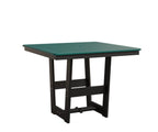 Hudson 40" x 40" Square Table - Dining Height Rockwood Outdoor Furniture MGP Teal MGP Black 