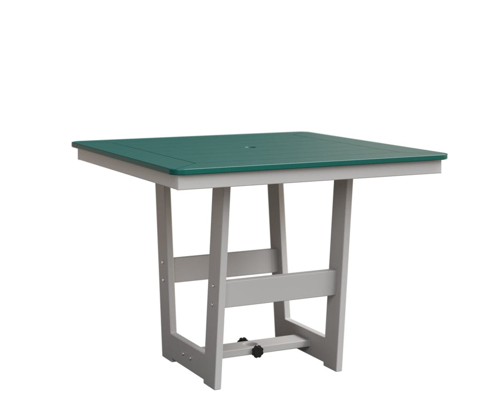 Hudson 40" x 40" Square Table - Dining Height Rockwood Outdoor Furniture MGP Teal MGP White 