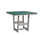 Hudson 40" x 40" Square Table - Dining Height Rockwood Outdoor Furniture MGP Teal MGP White 