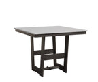 Hudson 40" x 40" Square Table - Dining Height Rockwood Outdoor Furniture MGP White MGP Graphite 