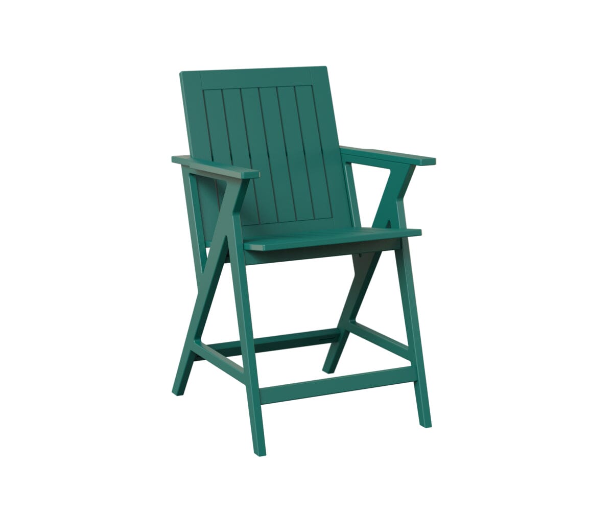 Kinsley Counter Arm Chair Rockwood Outdoor Furniture MGP Teal 