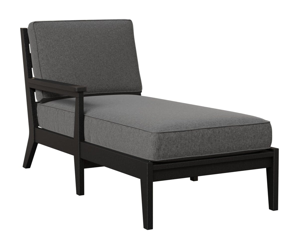 Classic Terrace Right Arm Chaise Lounge Rockwood Outdoor Furniture Black 