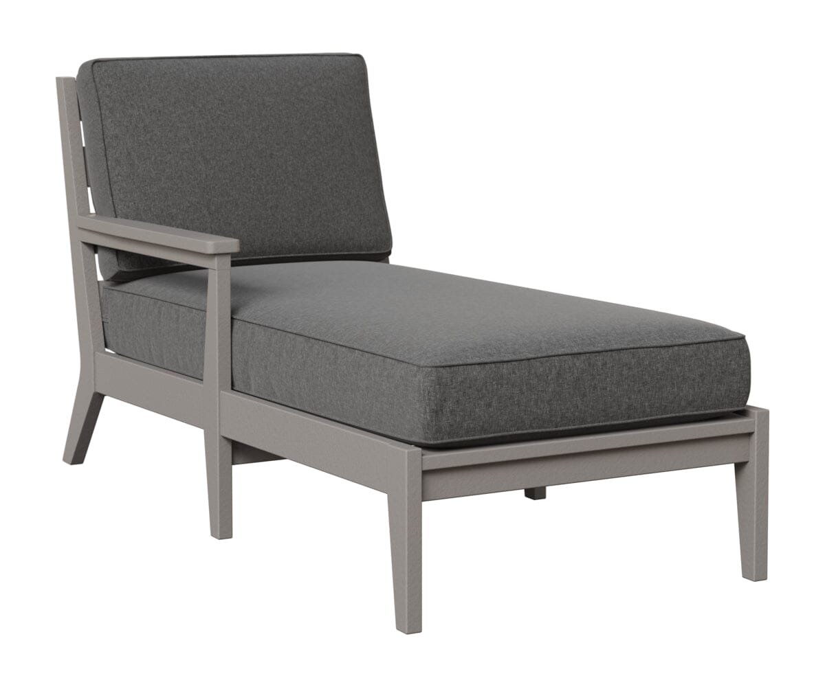 Classic Terrace Right Arm Chaise Lounge Rockwood Outdoor Furniture Light Gray 