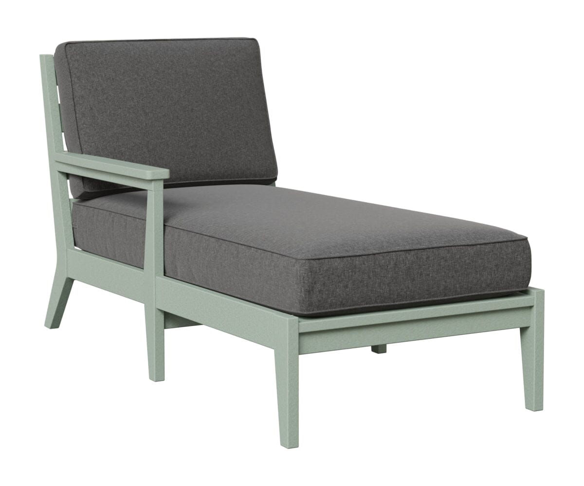 Classic Terrace Right Arm Chaise Lounge Rockwood Outdoor Furniture Seafoam 