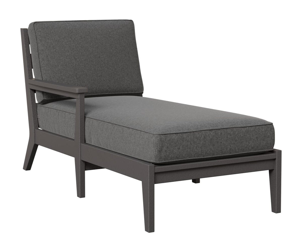 Classic Terrace Right Arm Chaise Lounge Rockwood Outdoor Furniture Smoke Gray 