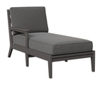 Classic Terrace Right Arm Chaise Lounge Rockwood Outdoor Furniture Smoke Gray 