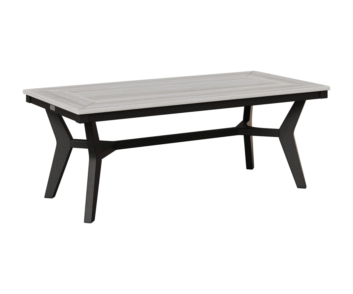 Mayhew Rectangle Coffee Table Rockwood Outdoor Furniture Tabletop: Seashell I Legs: Black 