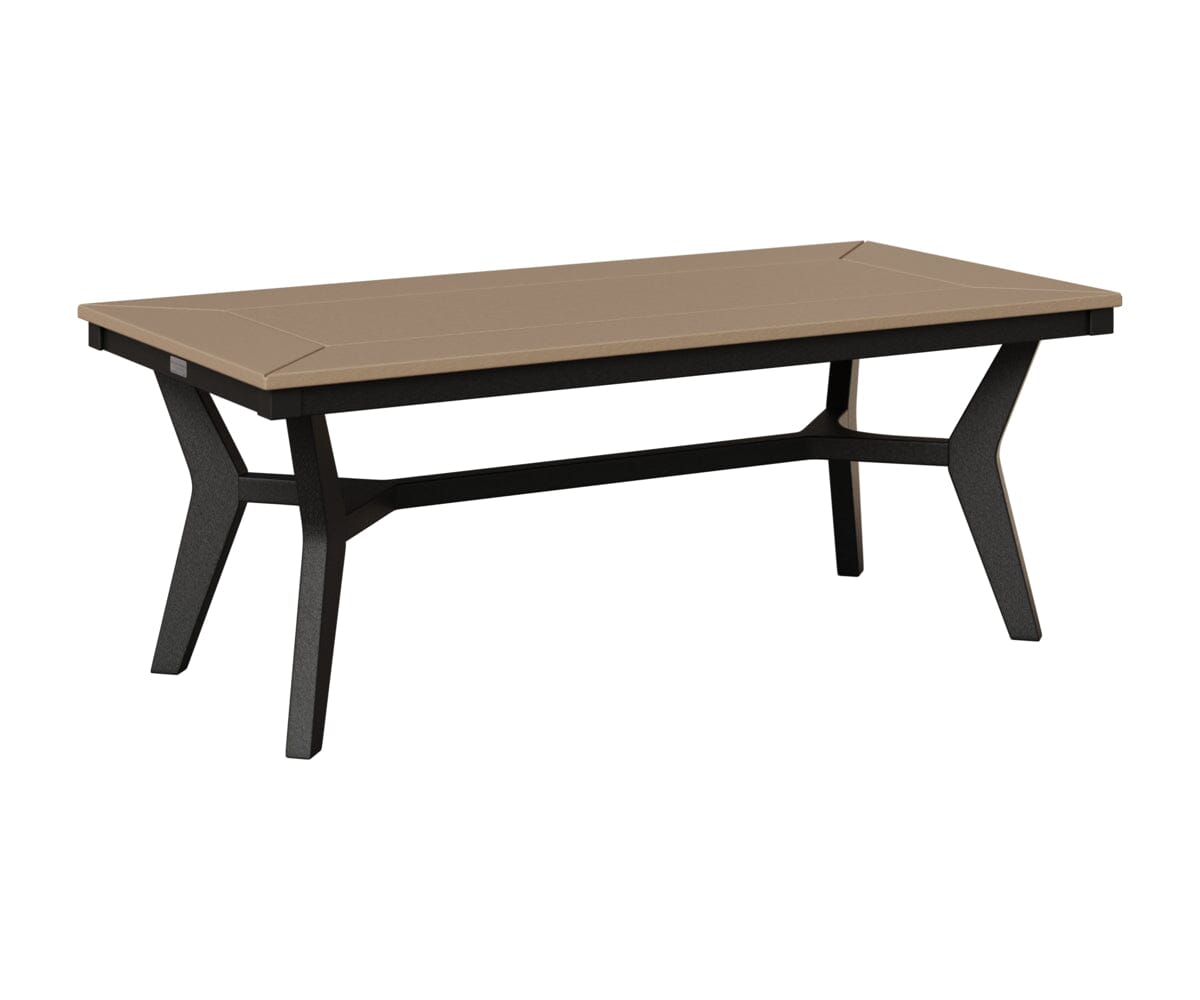 Mayhew Rectangle Coffee Table Rockwood Outdoor Furniture Tabletop: Weatherwood I Legs: Black 