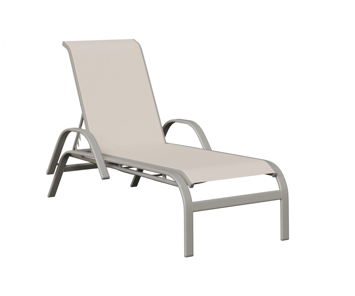 Murphy Sling Chaise Lounge with Arms