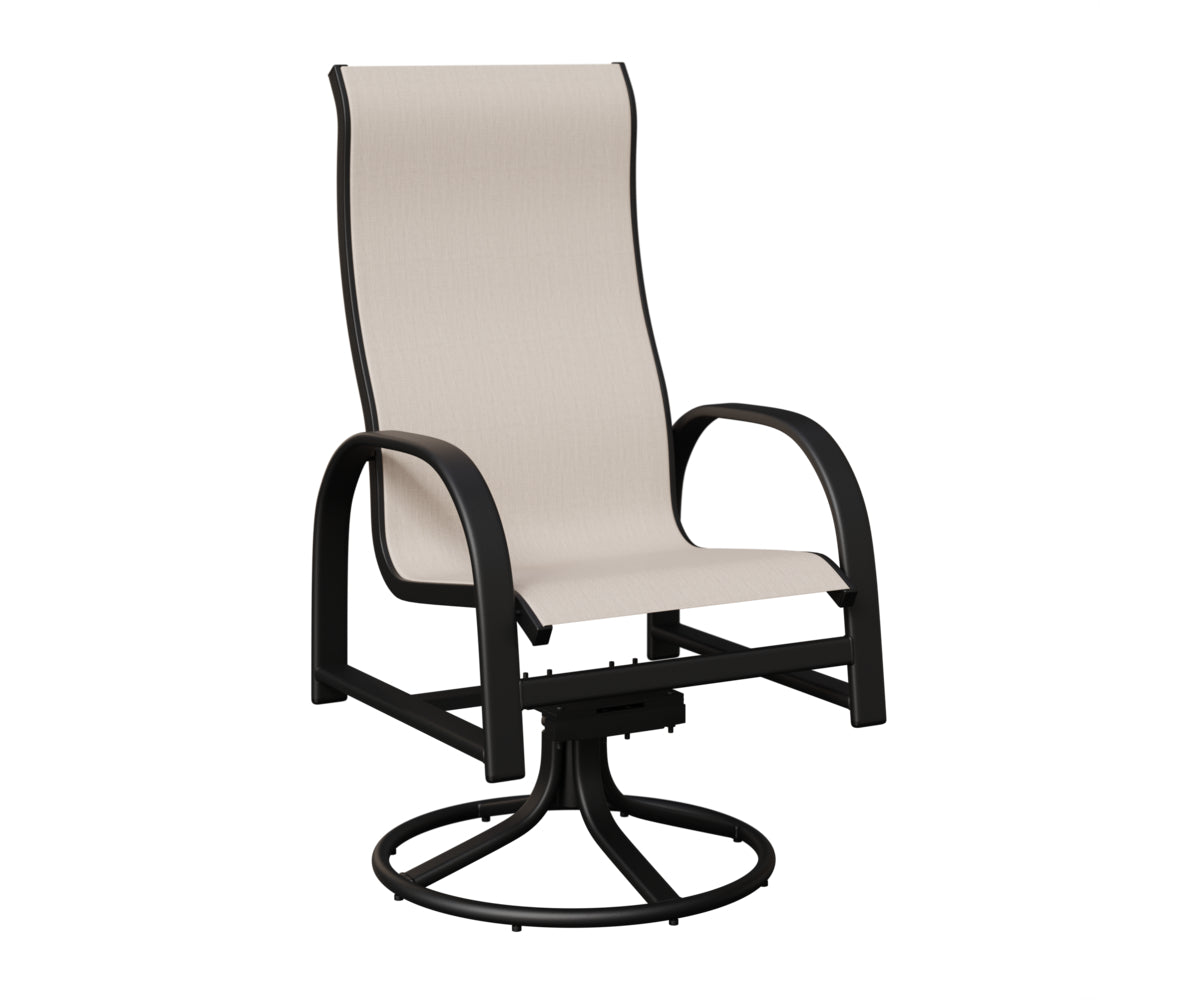 Murphy High-Back Padded Sling Swivel Rocker Dining Chair