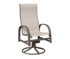 Murphy High-Back Padded Sling Swivel Rocker Dining Chair