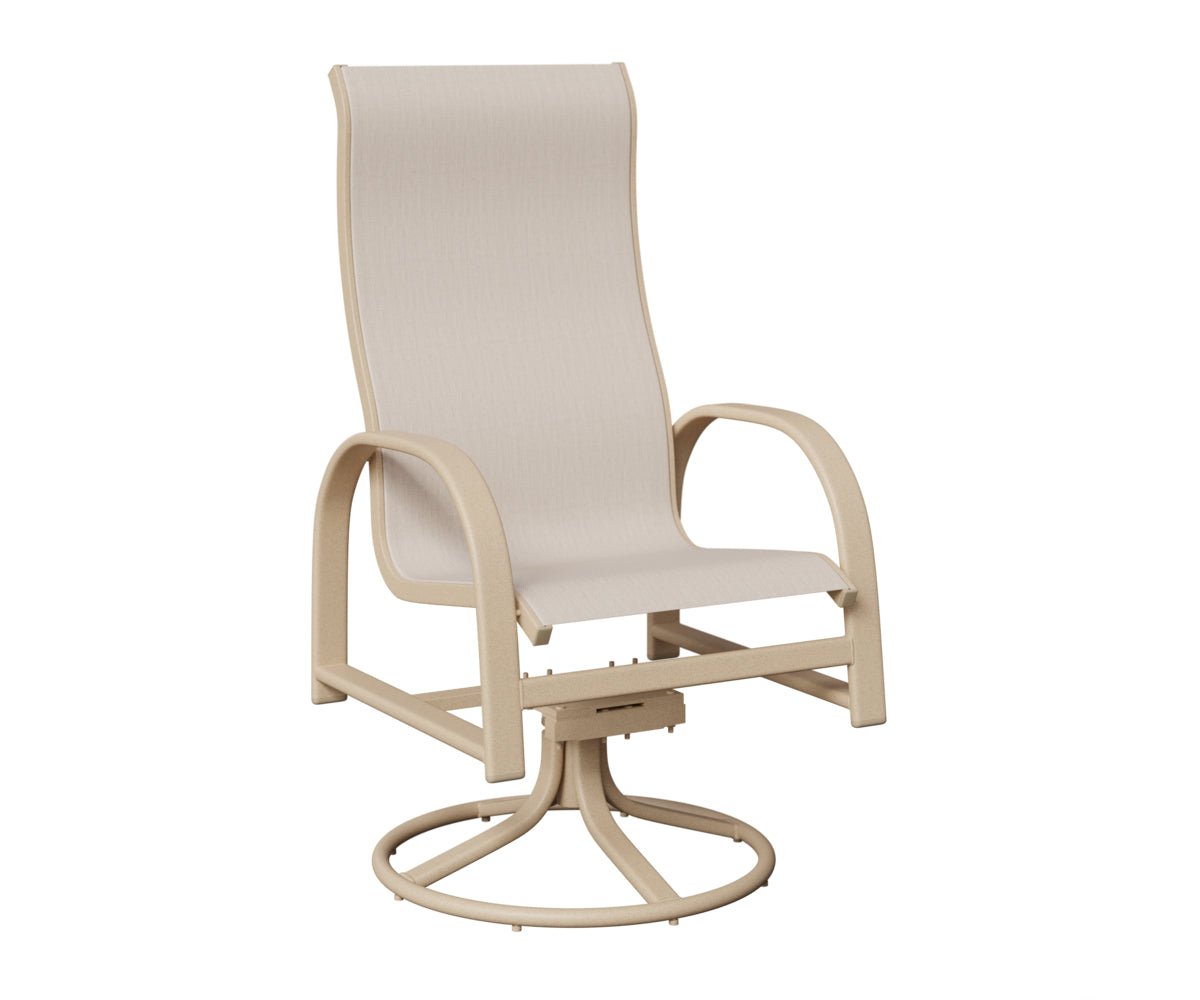 Murphy High-Back Sling Swivel Rocker Dining Chair