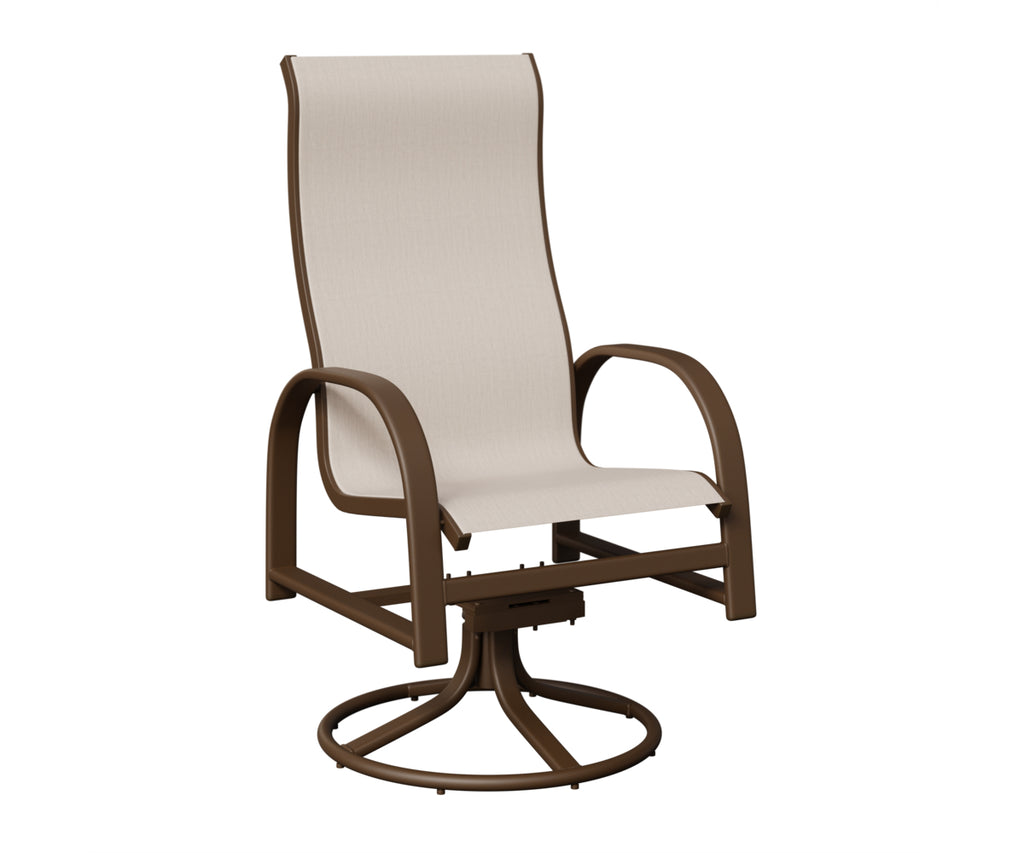 Murphy High-Back Sling Swivel Rocker Dining Chair