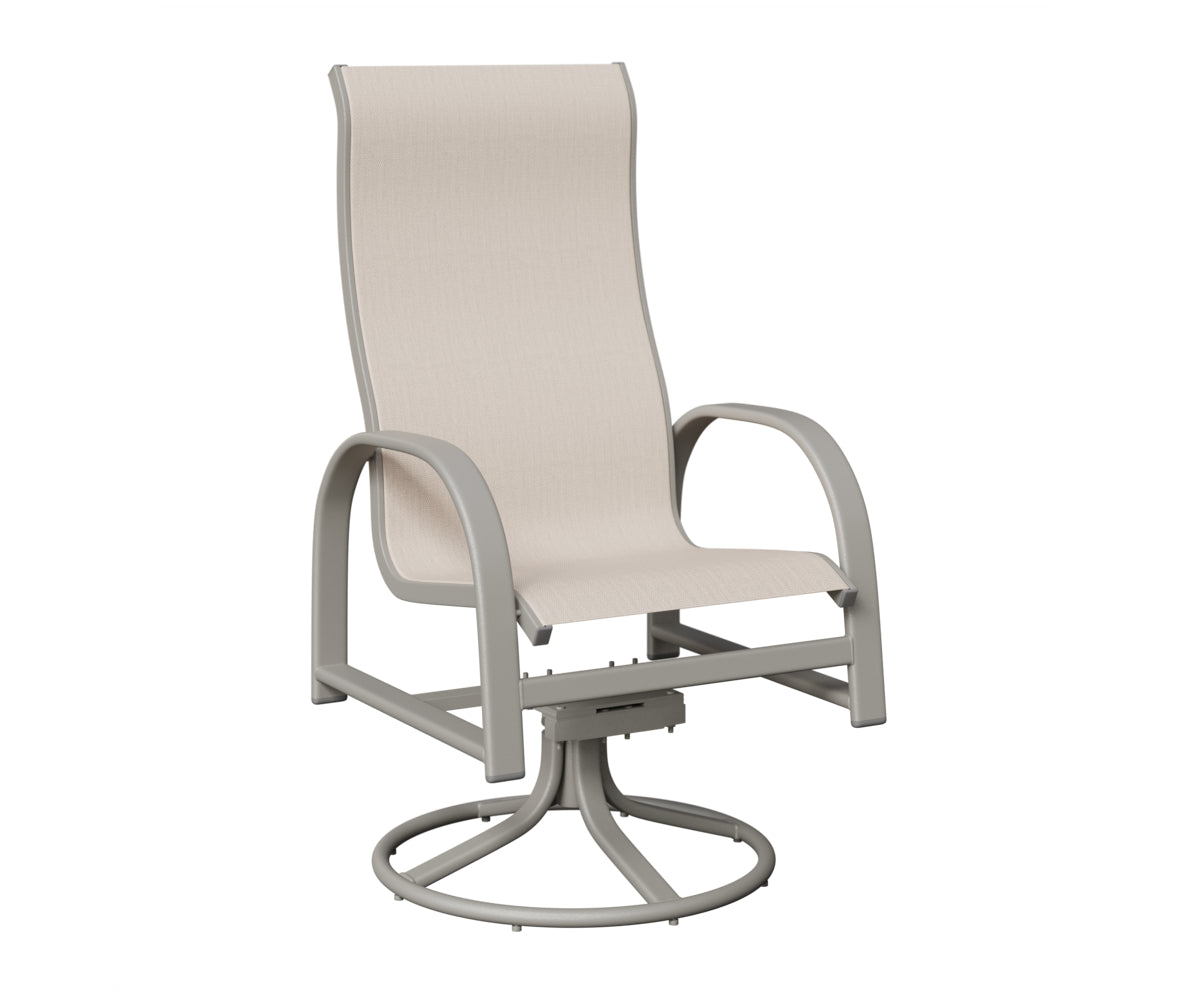 Murphy High-Back Padded Sling Swivel Rocker Dining Chair