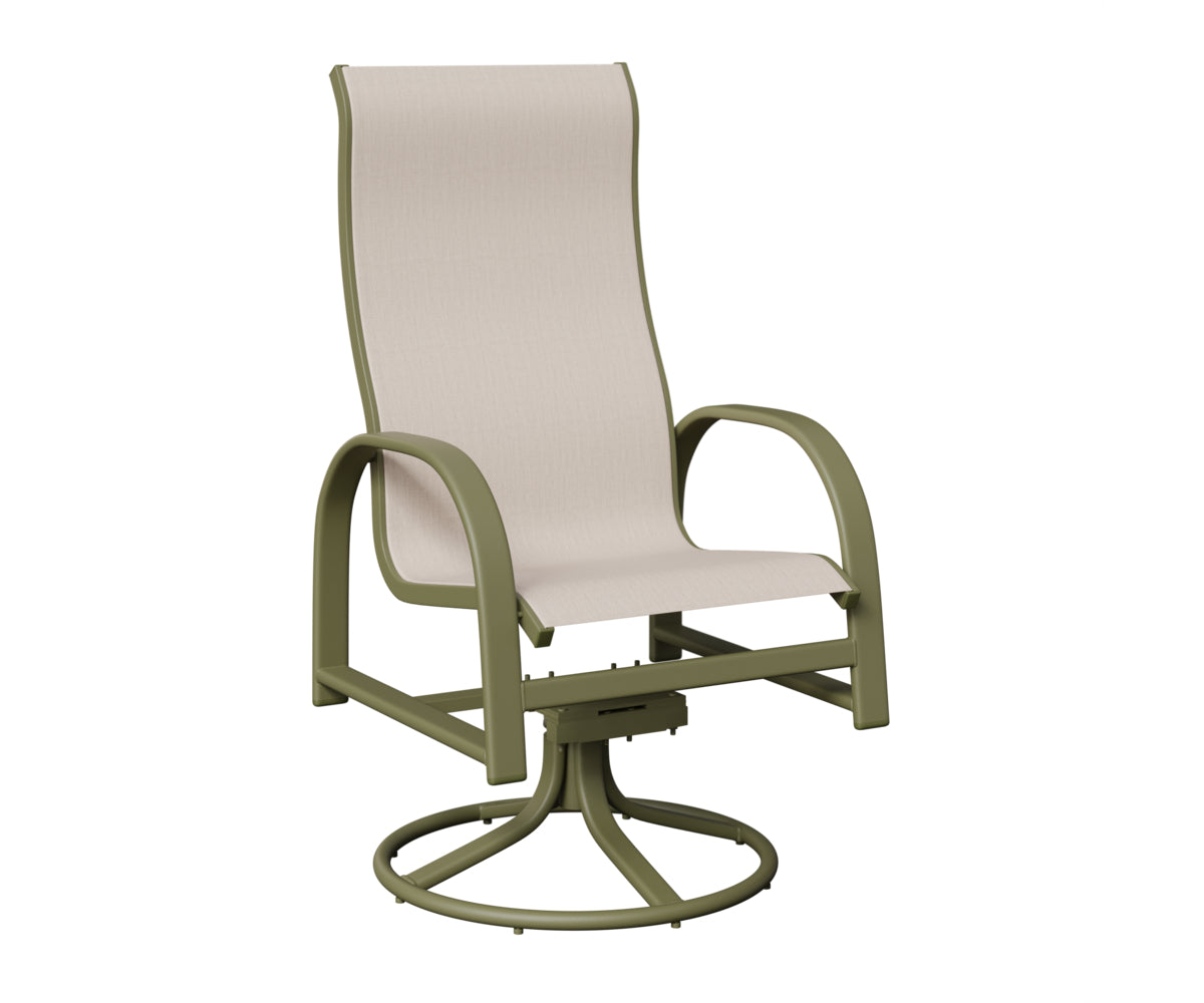 Murphy High-Back Padded Sling Swivel Rocker Dining Chair