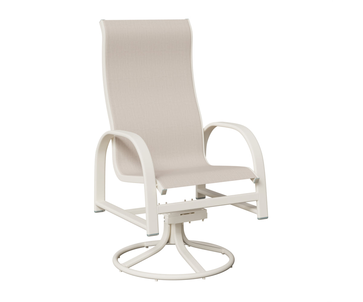 Murphy High-Back Padded Sling Swivel Rocker Dining Chair