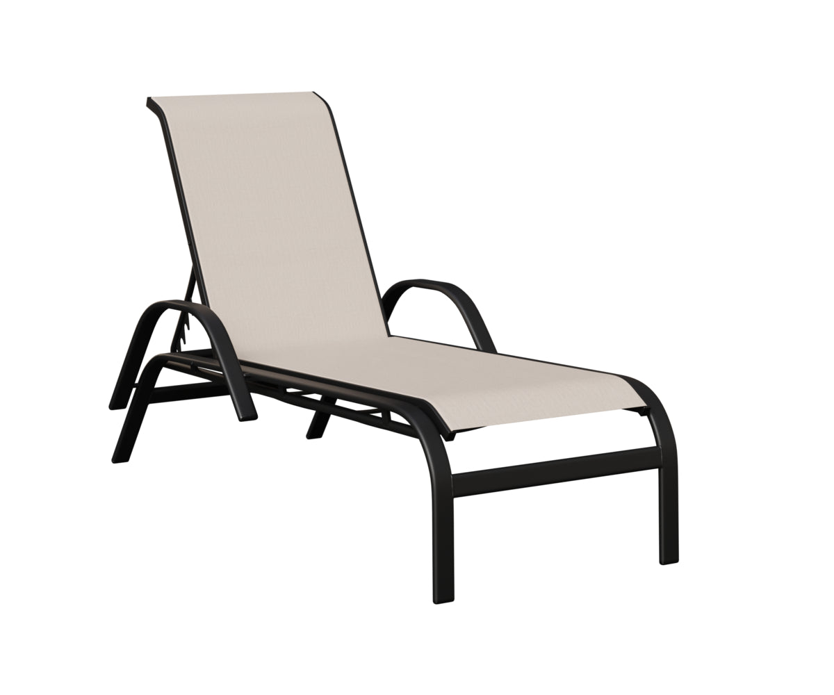 Murphy Sling Chaise Lounge with Arms