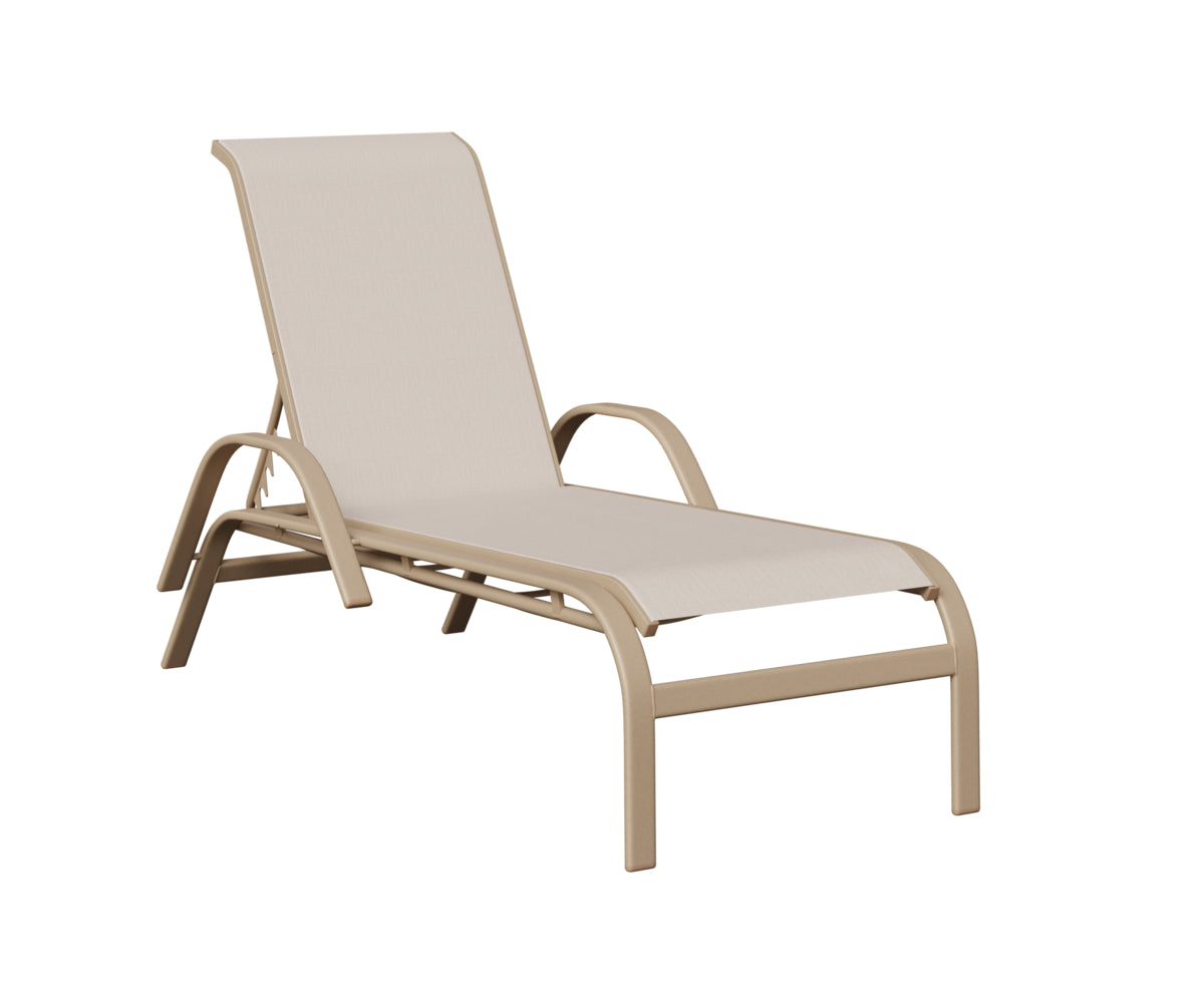 Murphy Sling Chaise Lounge with Arms