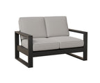 Nordic High Back Loveseat Rockwood Outdoor Furniture Black A 