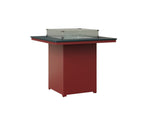 Numa 47" Sq Fire Table Bar Rockwood Outdoor Furniture MGP Berry MGP Red 