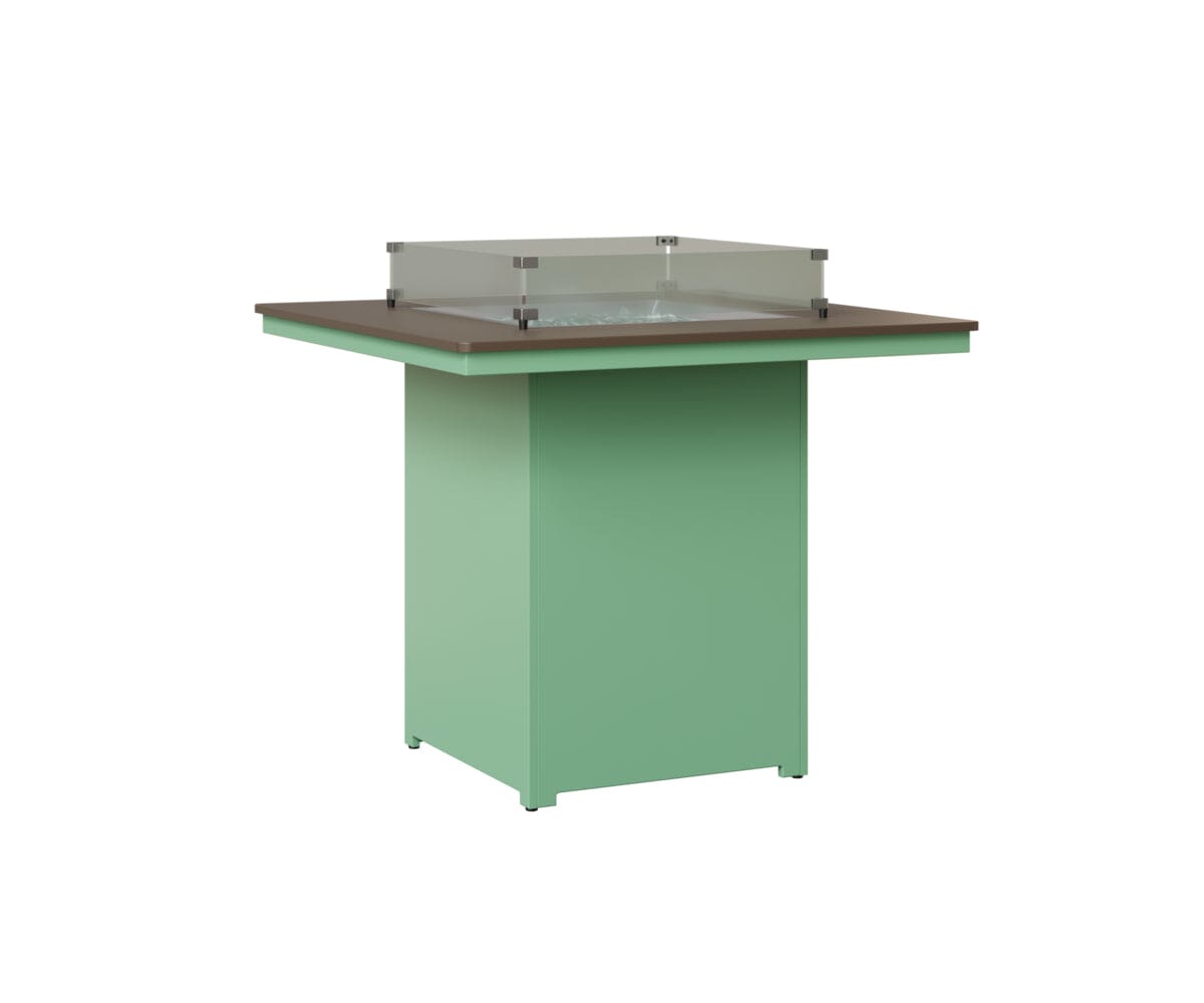 Numa 47" Sq Fire Table Bar Rockwood Outdoor Furniture Hammered Top: Bronze MGP Mint 