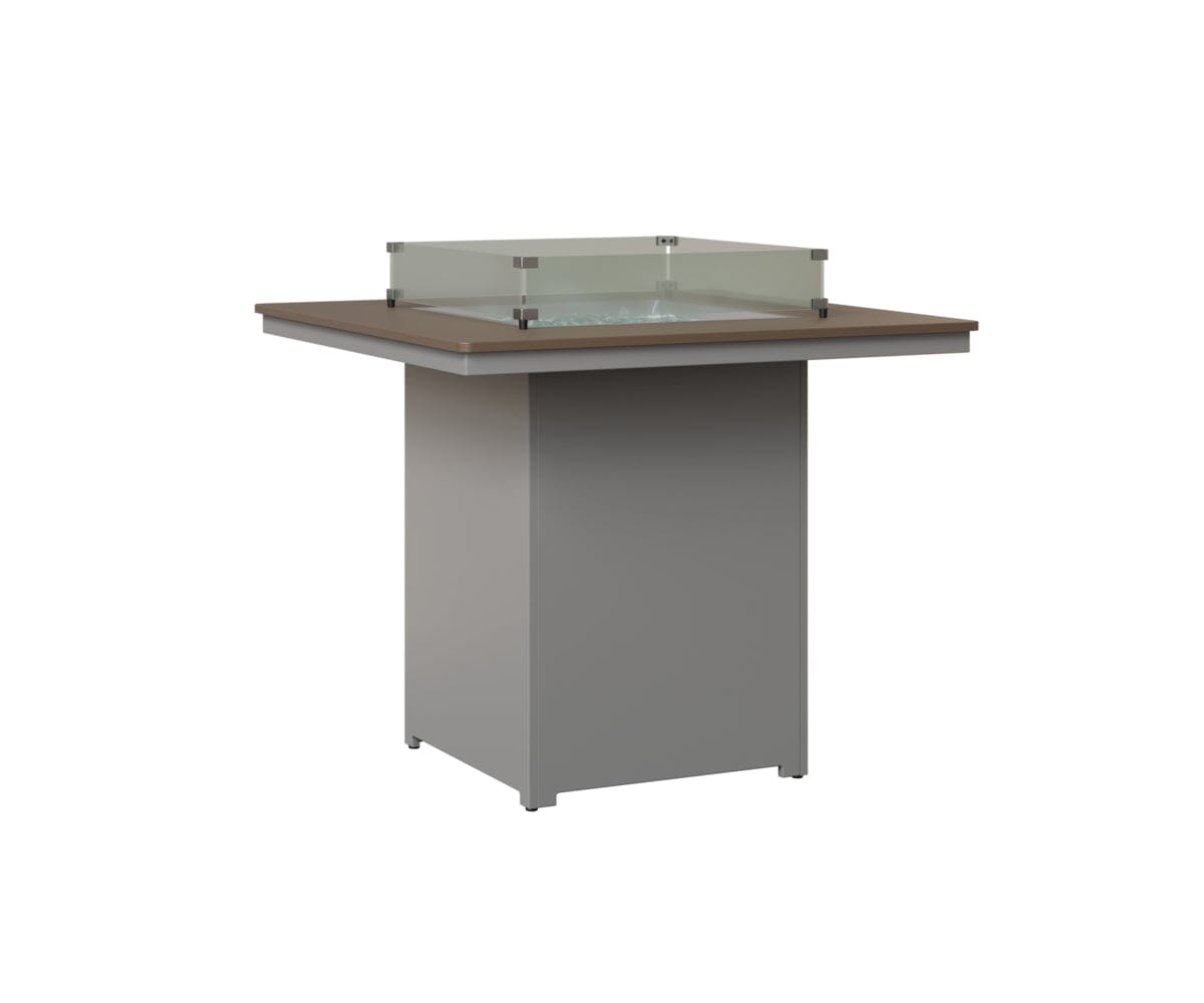 Numa 47" Sq Fire Table Bar Rockwood Outdoor Furniture MGP Clay MGP Fog 