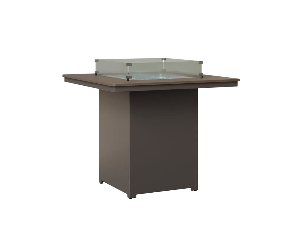 Numa 47" Sq Fire Table Bar Rockwood Outdoor Furniture MGP Clay MGP Graphite 