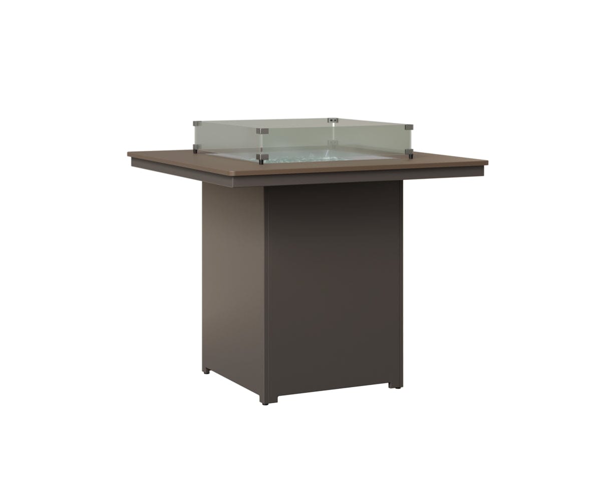Numa 47" Sq Fire Table Bar Rockwood Outdoor Furniture MGP Clay MGP Graphite 