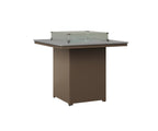 Numa 47" Sq Fire Table Bar Rockwood Outdoor Furniture MGP Fog MGP Clay 