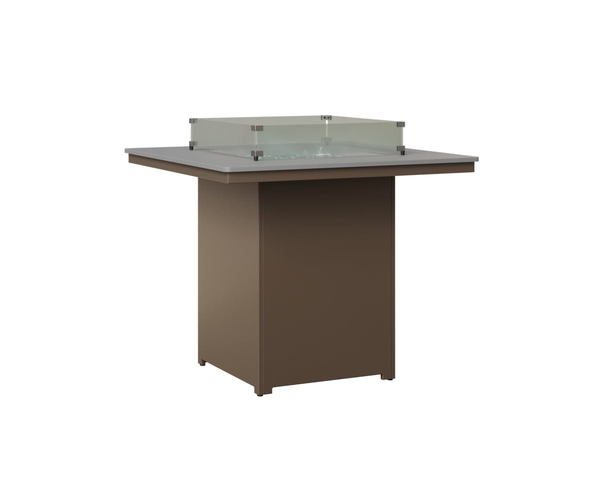 Numa 47" Sq Fire Table Bar Rockwood Outdoor Furniture MGP Fog MGP Clay 