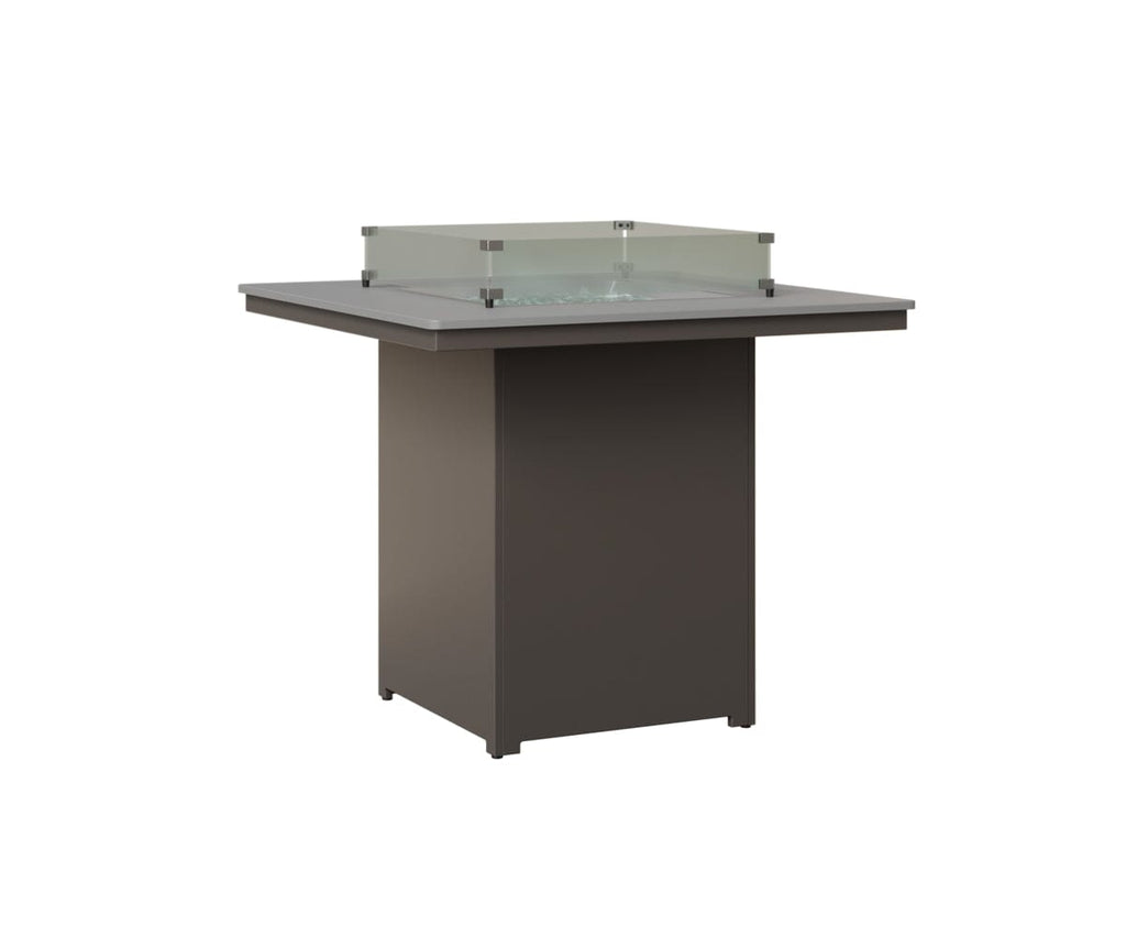 Numa 47" Sq Fire Table Bar Rockwood Outdoor Furniture MGP Fog MGP Graphite 