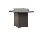 Numa 47" Sq Fire Table Bar Rockwood Outdoor Furniture MGP Fog MGP Graphite 